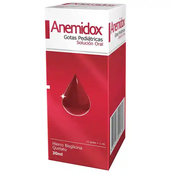 Anemidox tratamiento para la deficiencia de Hierro con ácido Fólico y Vitamina C Suspension Oral 30ml