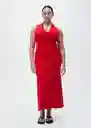 Vestido Moiso Rojo Talla S Mujer Mango