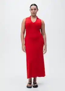 Vestido Moiso Rojo Talla S Mujer Mango