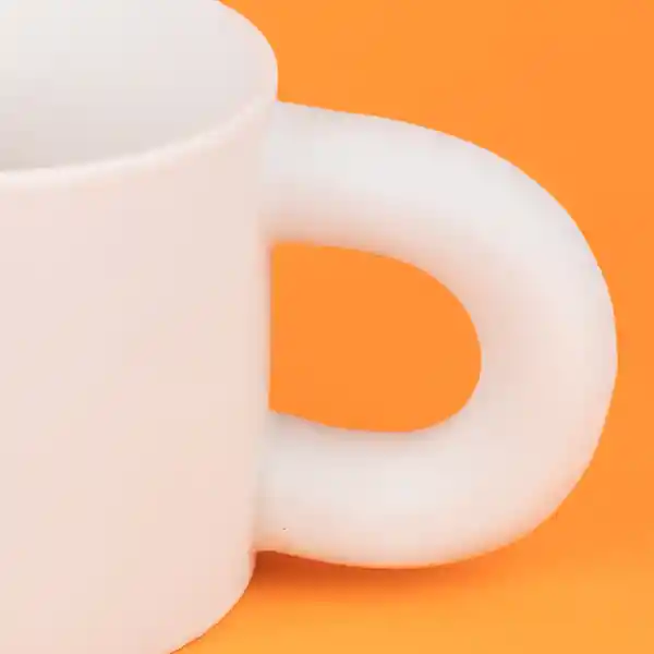 Taza de en Cerámica Con Asa Serie Miniso Blanco Miniso