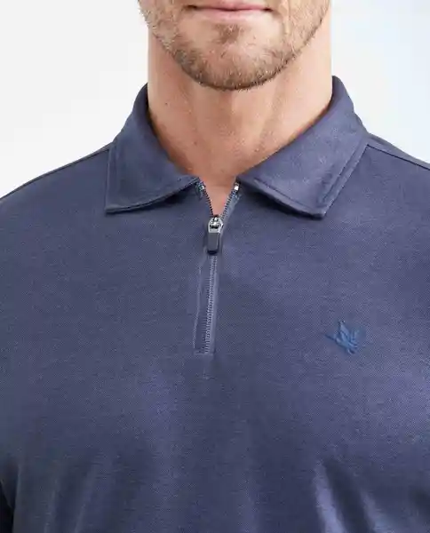 Camiseta Polo Zipper Azul Dark Ultraoscuro Talla S Chevignon