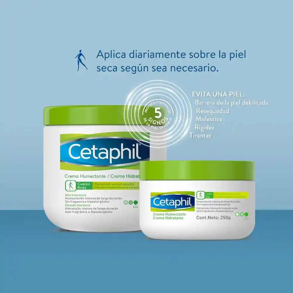 Cetaphil Crema Humectante Cuerpo para Piel Normal Seca o Sensible