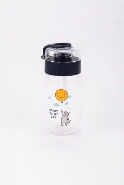 Yoi Botella de Plástico Con Diseño de Gato 300 mL Ref. Tr407