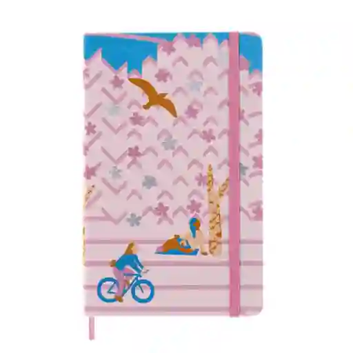 Moleskine Cuaderno Rayas Sakura Bicycle Grande