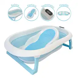 Priori Bañera Bebé Plegable Ocean Azul