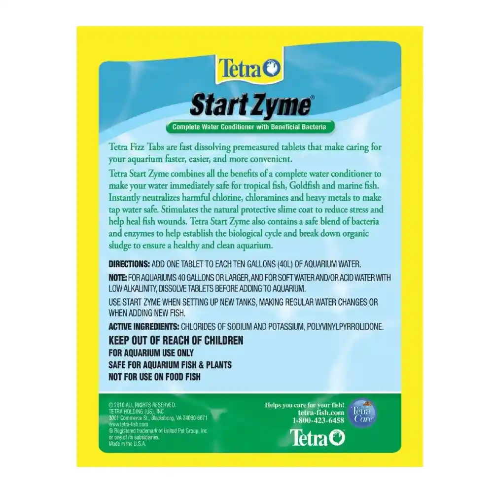 Tetra Acondicionador Para Agua Dulce Start Zyme Cod. 5237003