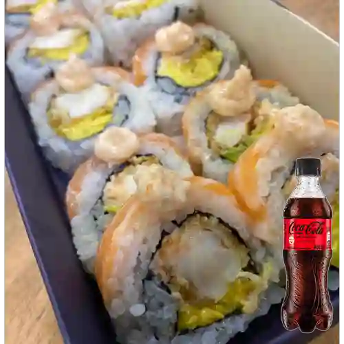 Combo Salmón Rainbow + Coca Cola Sin Azúcar 400 ml