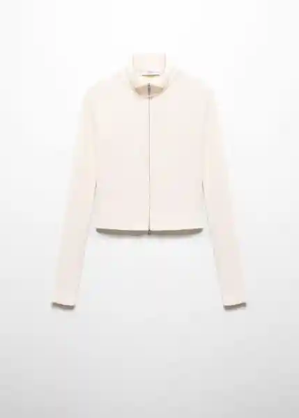 Chaqueta Cárdigan Loreto Crudo Talla XS Mujer Mango