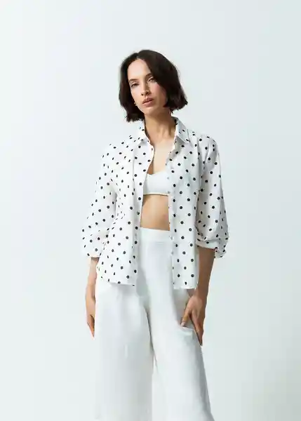 Camisa Mujer Crudo Puro Claro Talla M 011G330 Naf Naf