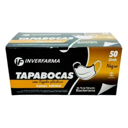 Inverfarma Tapabocas Desechable Negro