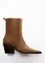 Botines Strechy1 Tabaco Talla 39 Mujer Mango