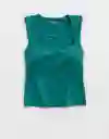 Camiseta Verde Talla: MEDIUM Aerie 1972387 American Eagle