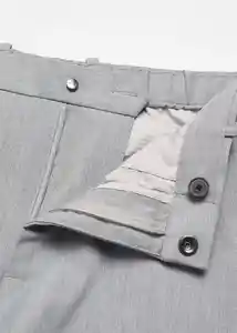 Pantalón Bologna Gris Talla 46 Hombre Mango