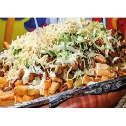 Salchipapa Costeña+gaseosa
