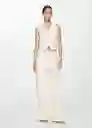 Chaleco Taylor Off White Talla XS  Mujer Mango