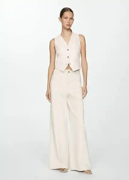 Chaleco Taylor Off White Talla XS  Mujer Mango