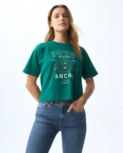 Camiseta Mujer Verde Talla S 601G001_VER195420 Americanino