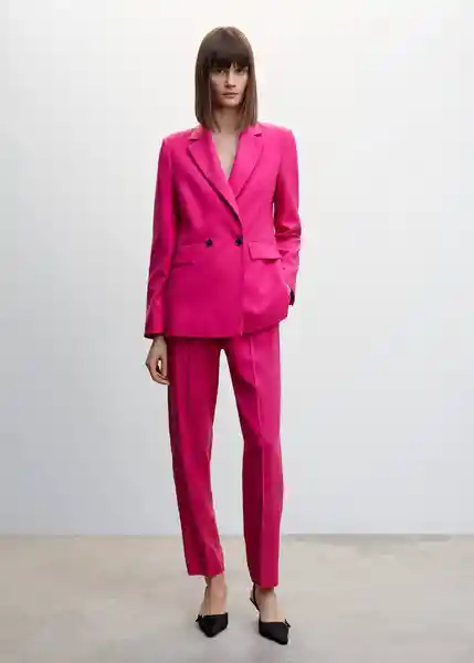 Blazer Americana Tempo Fucsia Talla 18 Mujer Mango