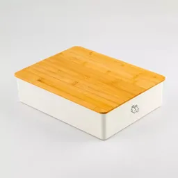 Haixing Organizador Cajón Con Tapa Crema 30 x 22 x 8 cm