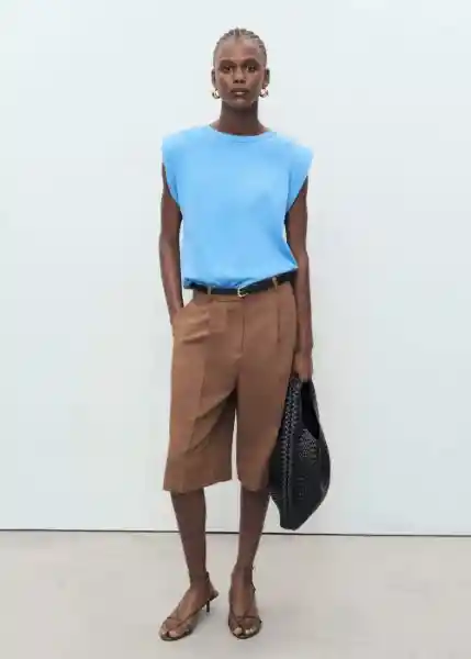 Camiseta Viri Azul Talla XS Mujer Mango
