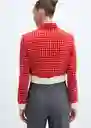 Chaqueta Helena Rojo Talla XS Mujer Mango