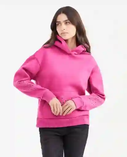 Buzo Hoodie Studs Rosado Talla M Chevignon