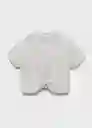 Camiseta Nudo Gris Medio Vigore Talla 10 Niña Mango