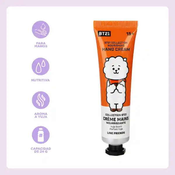 Crema de Manos Nutritiva Serie Bt21 Yuja Scent Miniso