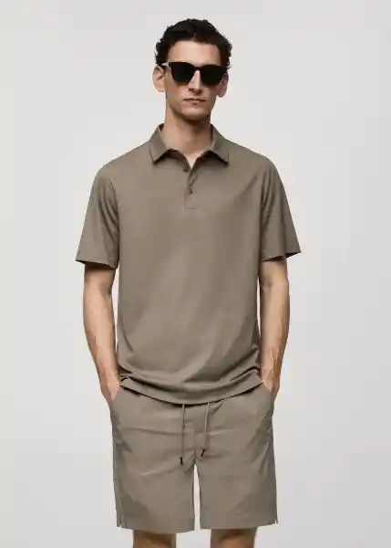 Camiseta Polo Como Khaki Talla Xxl Hombre Mango