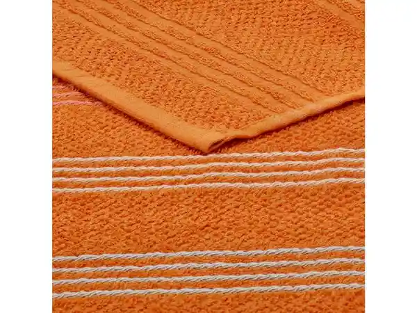 Set Paño Cocina Terry Blanco y Naranja Casaideas