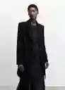 Abrigo Sugus Negro Talla 18 Mujer Mango