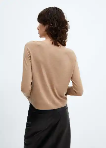 Saco Jersey Lucca Camel Talla 18 Mujer Mango