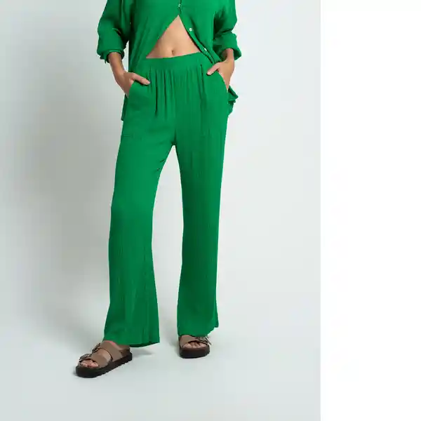 Pantalón Nex Mujer Verde Tolima Oscuro Talla L 432F335 Naf Naf