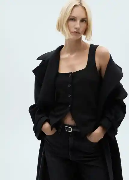 Chaleco Ava Negro Talla L Mujer Mango