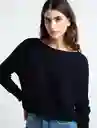 Naf Naf Blusa Tejido Negro para Mujer