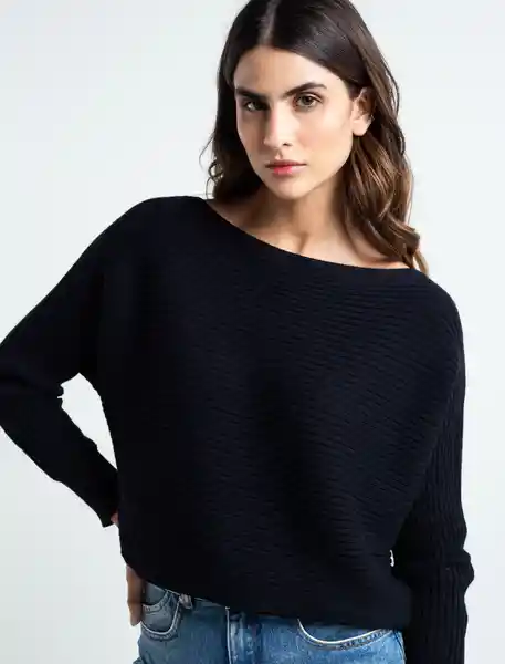 Naf Naf Blusa Tejido Negro para Mujer