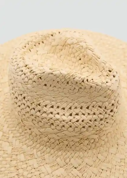 Sombrero Esparta Beige Talla 99 Mujer Mango