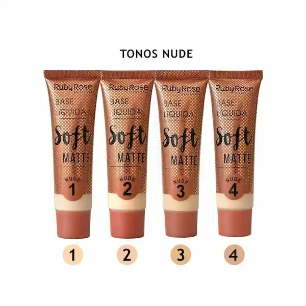  RUBY ROSE Base De Maquillaje Liquida Soft Matte 
