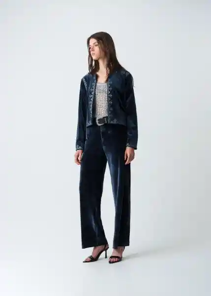 Chaqueta Mujer Azul Pacifico Ultraoscuro Talla L 523G075 Naf Naf