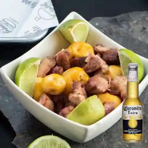 Combo Chicharrón c/ Papas + Coronita Bot. 210ml