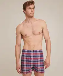 Pantaloncillo Boxer Suelto Tejido PlaNO Para Hombre X2 Unds