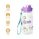 Vaso Plástico Con Correa de Snoopy Morado 640 mL Miniso