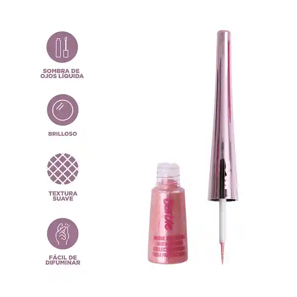 Delineador de Ojos Serie Barbie Rosa Con Brillos Miniso