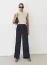 Pantalón Alba Tejano Soft Talla M Mujer Mango