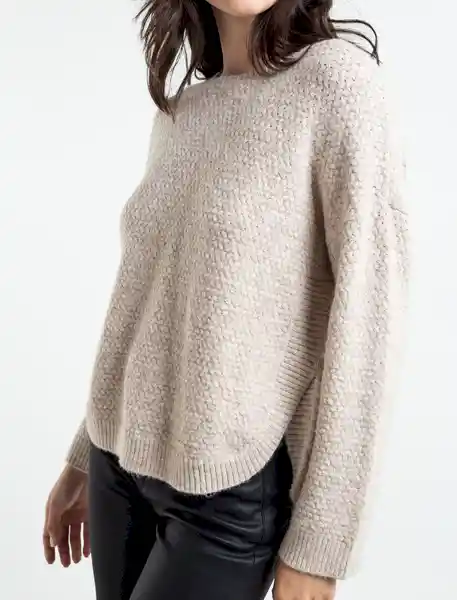  Sueter Arce Mujer Crudo Polar Claro Talla M Naf-Naf 