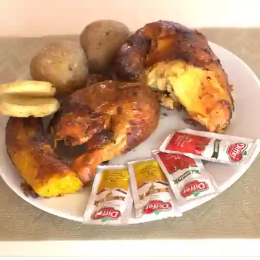 Medio pollo asado