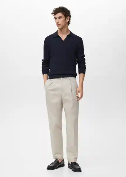 Camiseta Polo Taurus Navy Talla S Hombre Mango