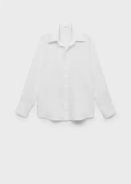 Camisa Samari Blanco Talla M Mujer Mango