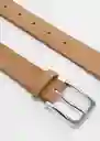 Cinturón Suede Beige Talla 90 Hombre Mango