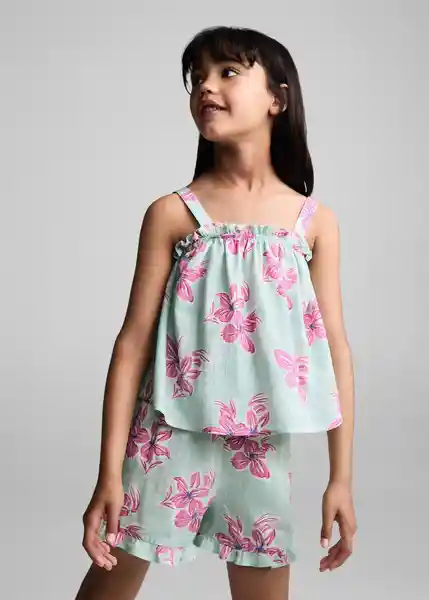 Short Rox Turquesa Talla 10 Niños Mango